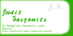 judit haszonits business card